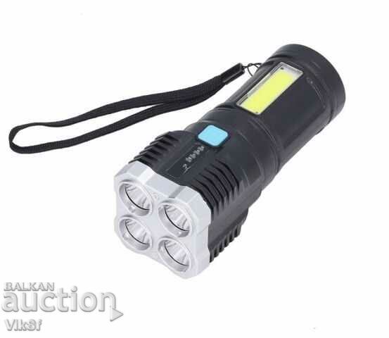 Auction Powerful LED flashlight, COB side light, rechargeable battery Auction Powerful LED flashlight, COB side light, rechargeable battery