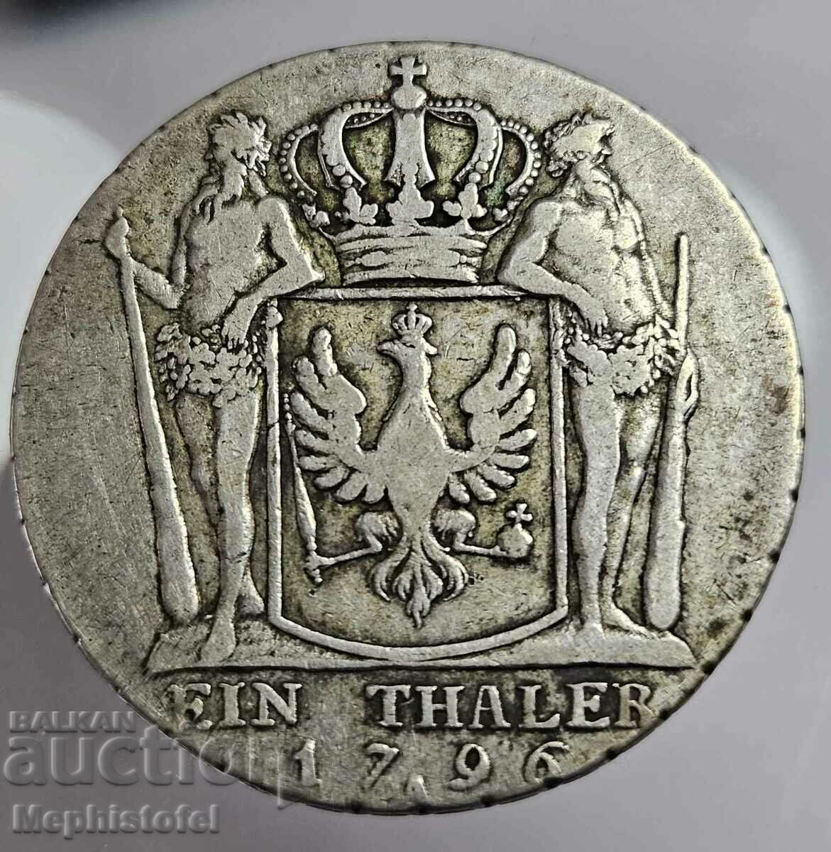 1 Thaler 1796, Πρωσία - ασημένιο νόμισμα, σπάνιο