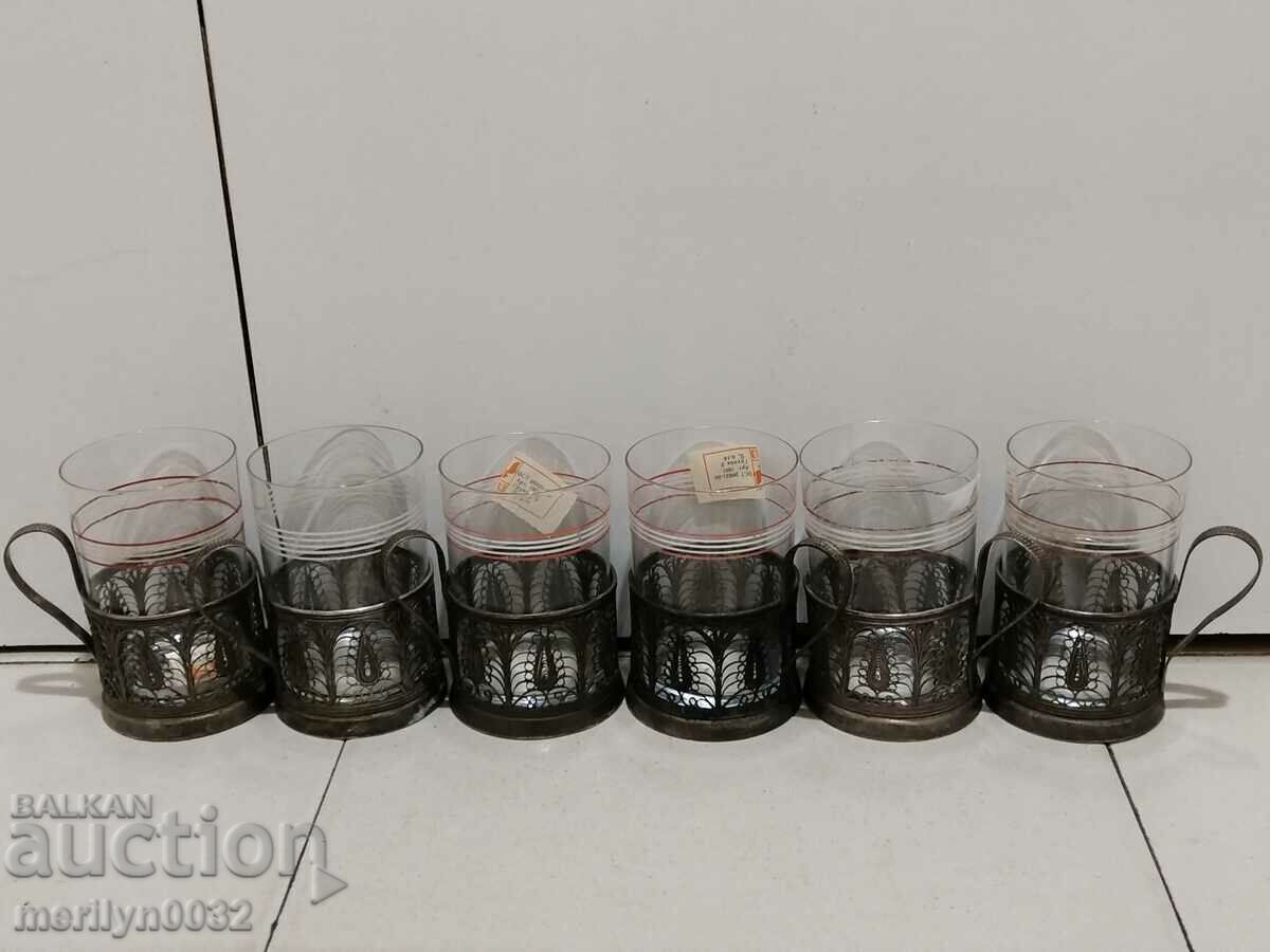 Delivery of Filigree stemmed service for cups 6 pcs stemmed USSR cup Delivery of Filigree stemmed service for cups 6 pcs stemmed USSR cup