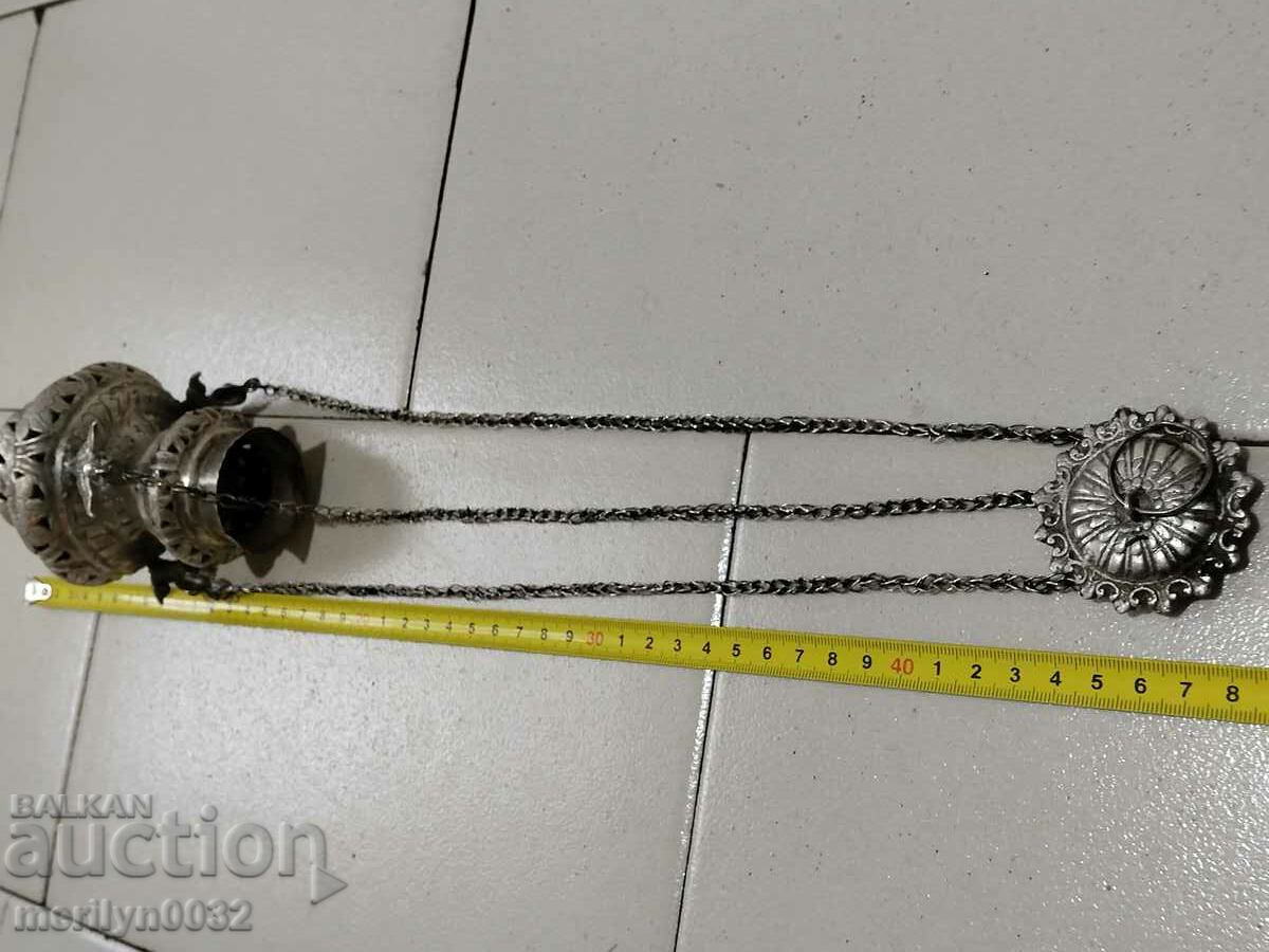 Възрожденско сребърно домашно кандило кръст - 6 Възрожденско сребърно домашно кандило кръст - 6