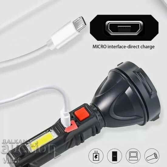 LED Rechargeable Flashlight BL-830 with price 19.50 BGN | € 9.97 LED Rechargeable Flashlight BL-830 with price 19.50 BGN | € 9.97