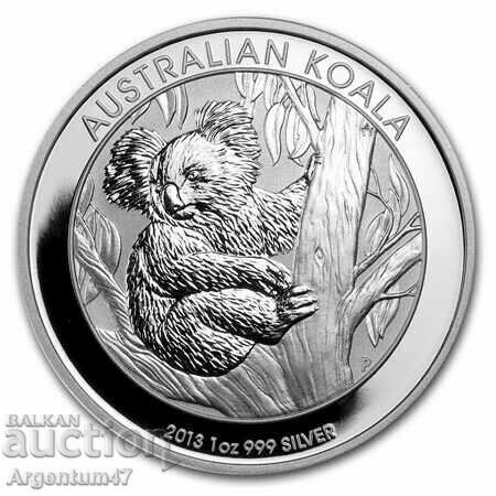 СРЕБРО 1 OZ 2013 АВСТРАЛИЯ - КОАЛА