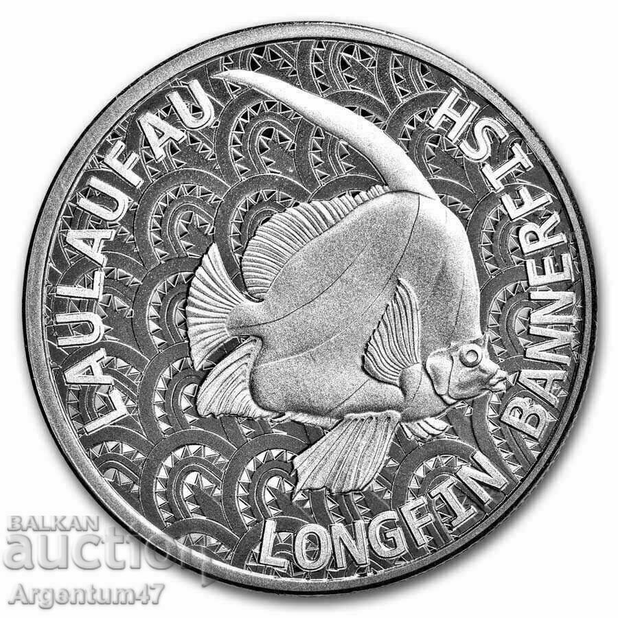 SILVER 1 OZ 2024 TOKELAU - LONGFIN BANNERFISH