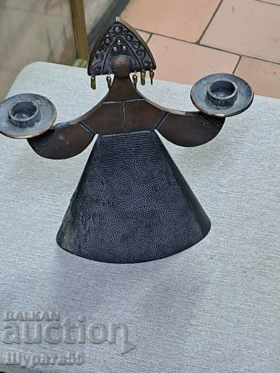 CANDLESTICK 24/30 cm. white metal CANDLESTICK 24/30 cm. white metal