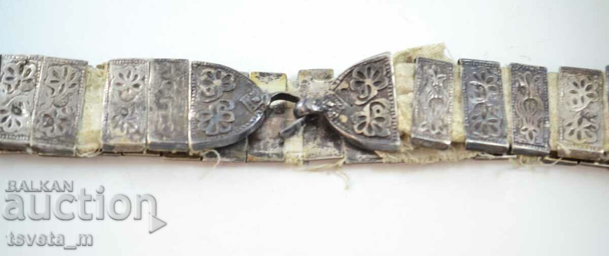 Αναγεννησιακή ασημένια ζώνη με tugra σε κάθε πλακάκι με τιμή 985.00 BGN | € 503.62