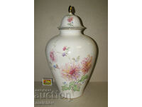 Large antique lidded vase 41cm Bavarian porcelain excellent