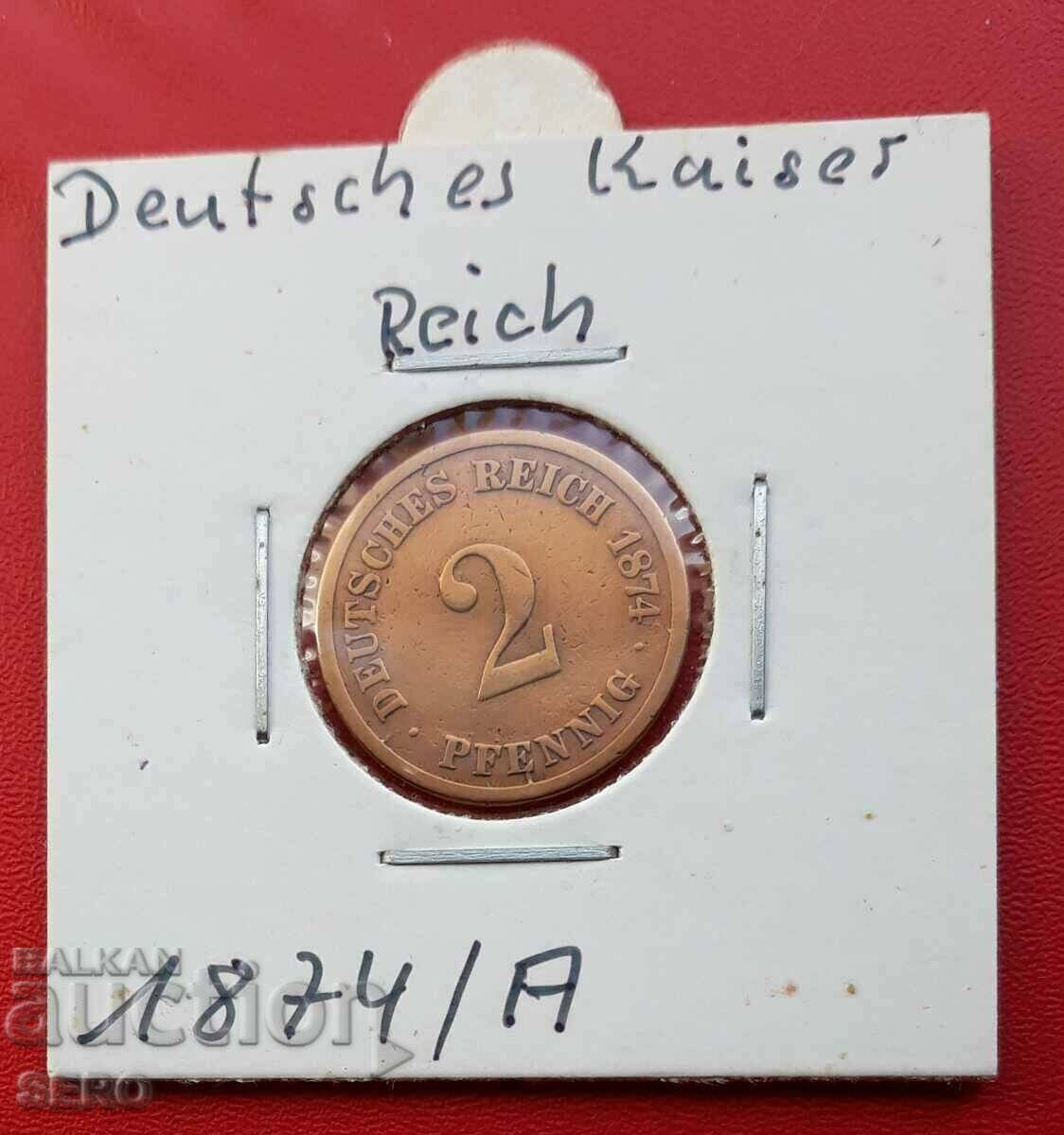 Germania-2 pfennig 1874 A-Berlin