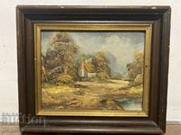 Beautiful old original oil on canvas painting