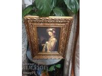 Original Vintage Rembrandt Saskia Flora Print on Canvas