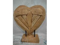 Decor, inima, lucrat manual, lemn Germania, 15/11/24