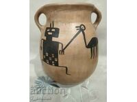 Interesant vas ceramic, autor, ceramică, Chile, 15/11/24