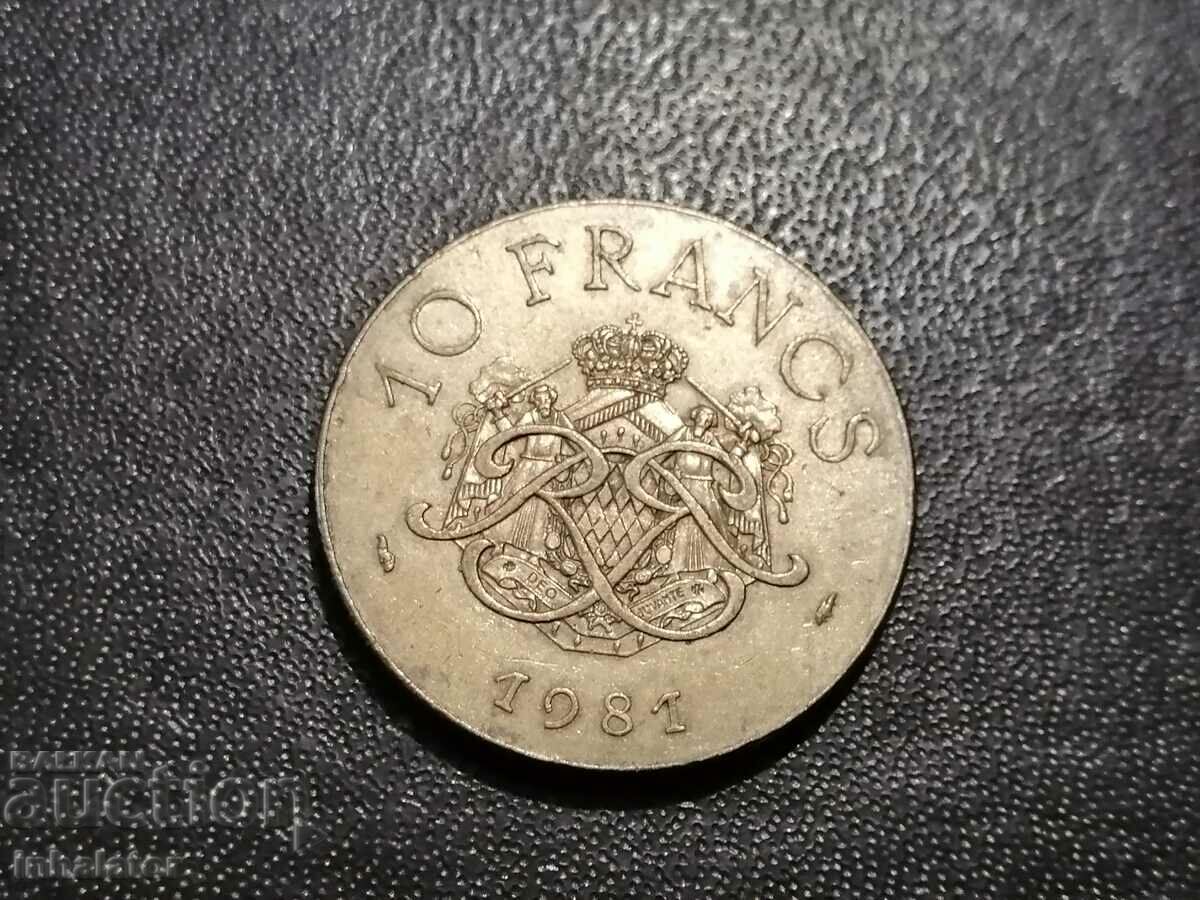 Monaco 10 francs 1981