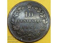 10 Centesimi 1867 Italia 30mm H - Birmingham Victor Emmanuel