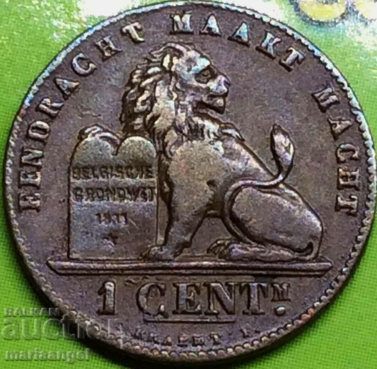 Belgia 1 cent 1894 - destul de rar