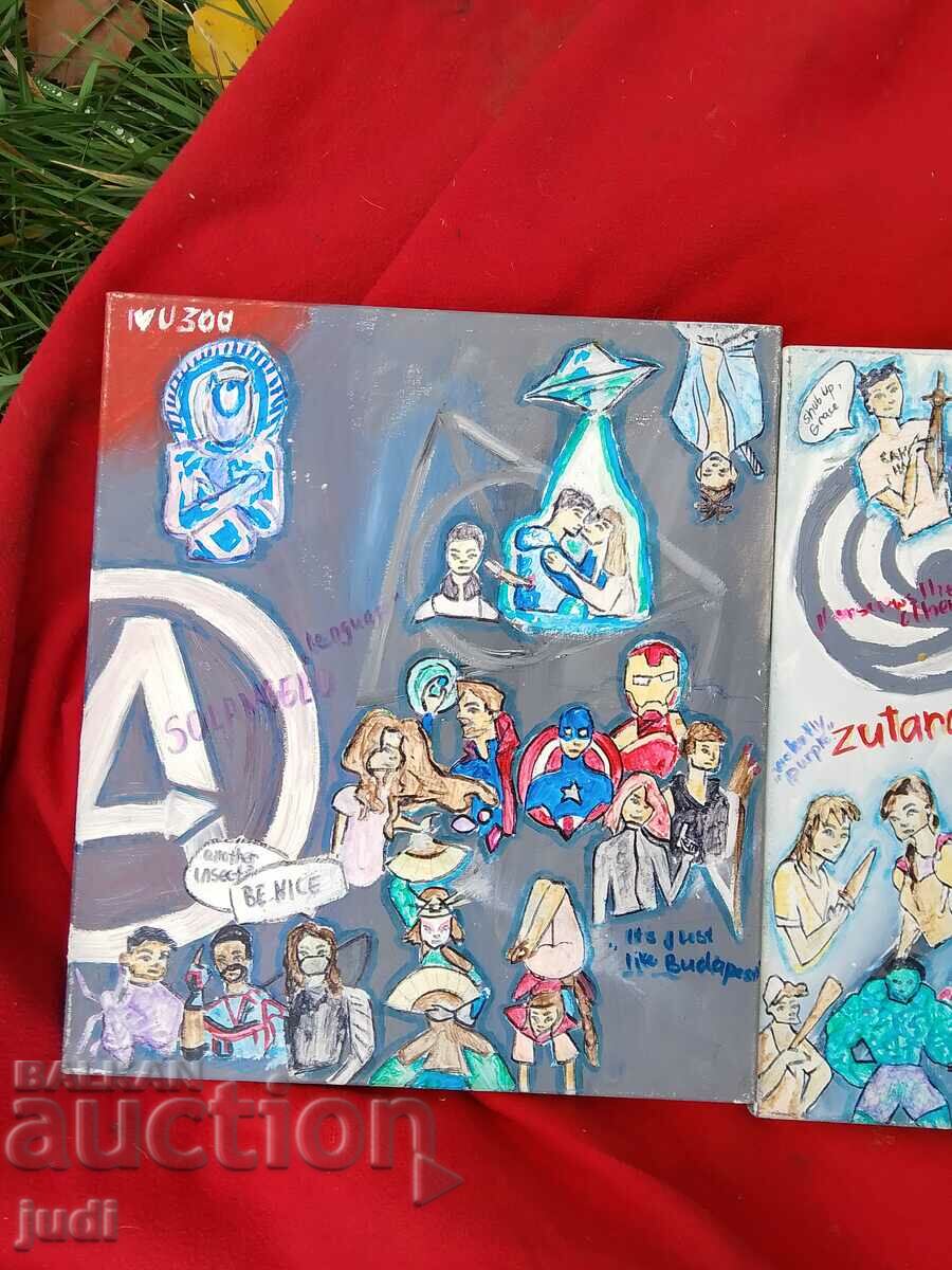 Delivery of Oil painting canvas Triptych Delivery of Oil painting canvas Triptych