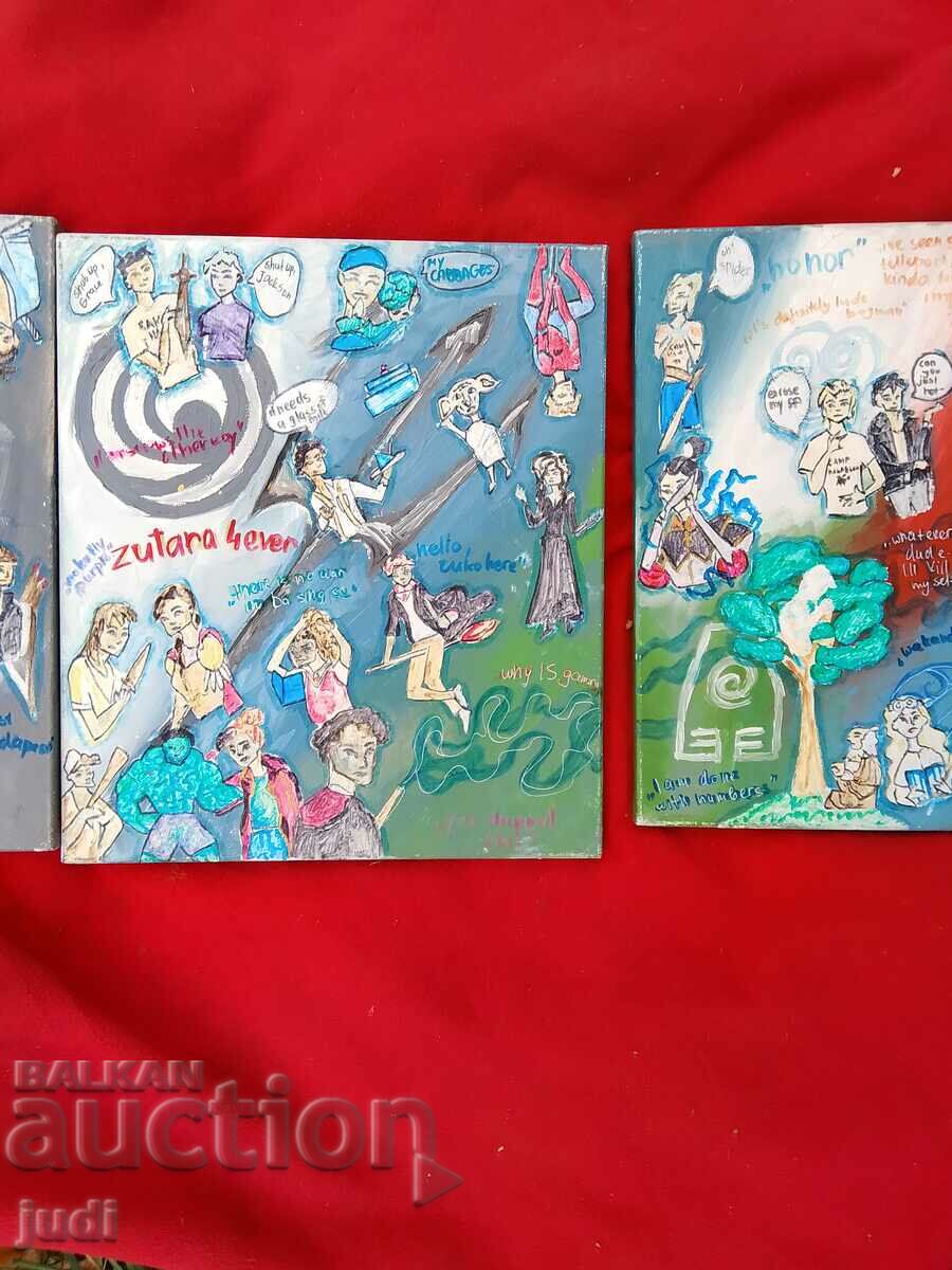 Oil painting canvas Triptych - 5 Oil painting canvas Triptych - 5