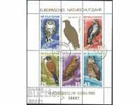 Stamped block Europe Autumn Birds 1980 from Bulgaria