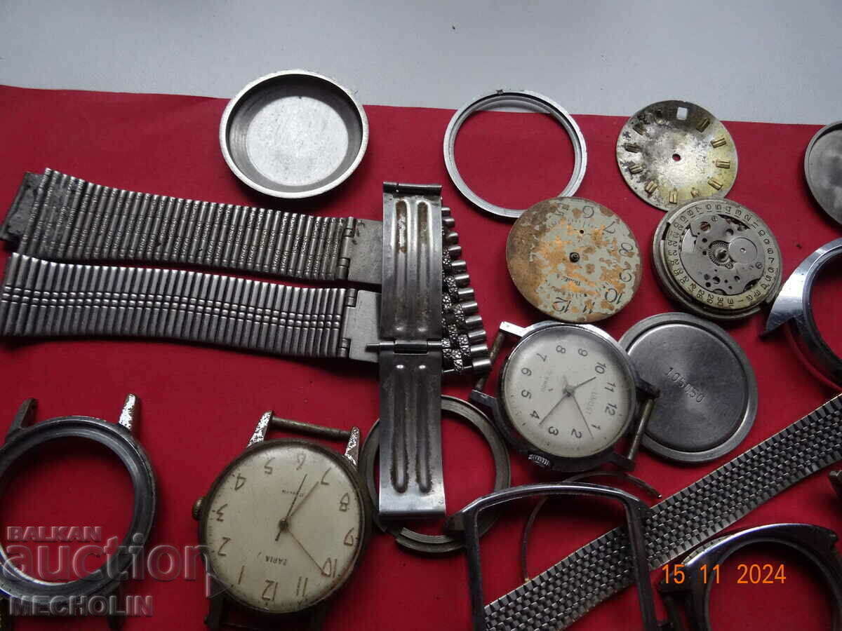 LOT OF CASES AND PARTS FOR RUSSIAN WATCHES -1 - 5 LOT OF CASES AND PARTS FOR RUSSIAN WATCHES -1 - 5