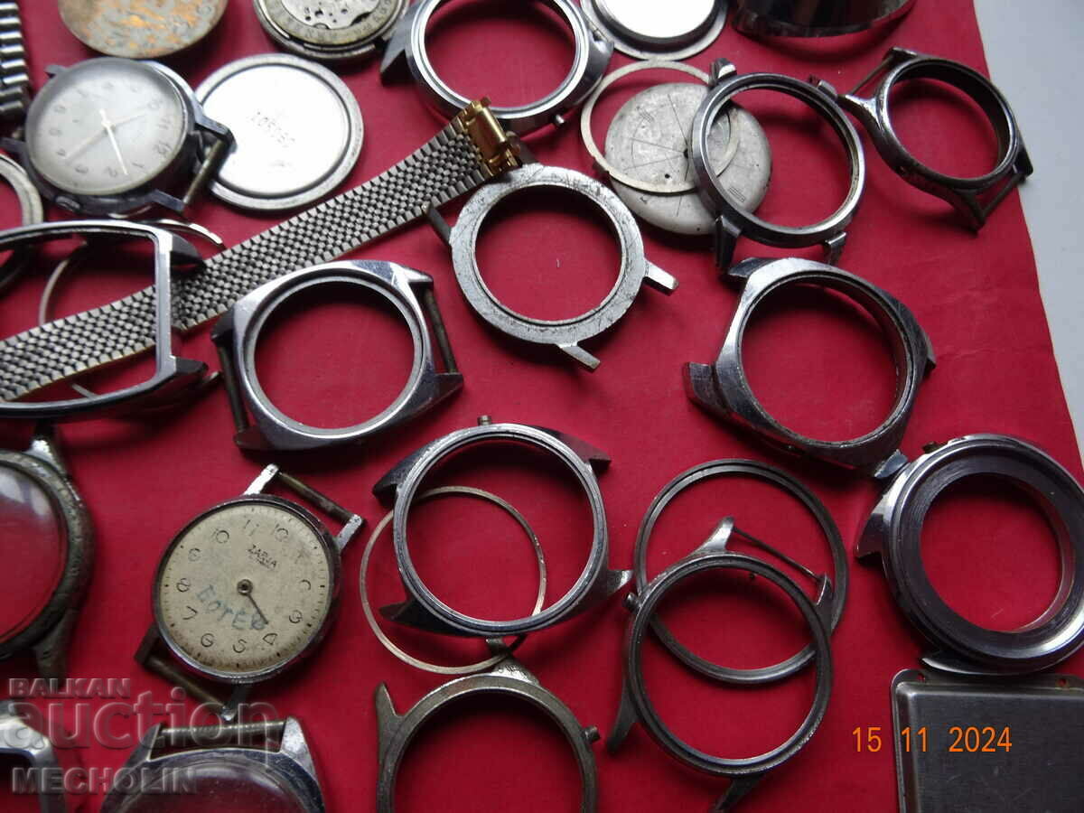 LOT OF CASES AND PARTS FOR RUSSIAN WATCHES -1 - 7 LOT OF CASES AND PARTS FOR RUSSIAN WATCHES -1 - 7