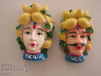 Set of two Moor magnets from Sicily, Italy-1