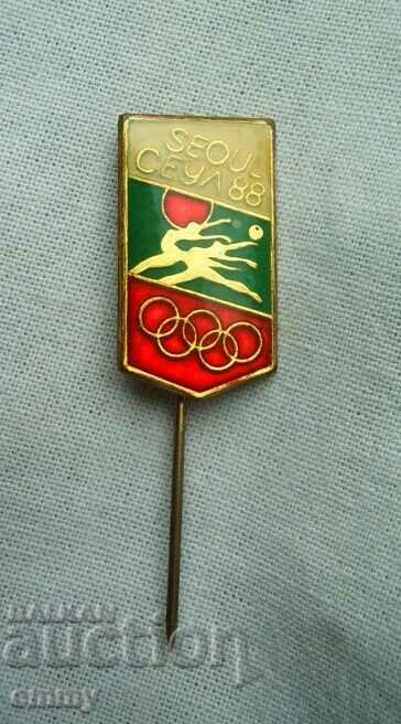 Badge Olympic Games Seoul 1988 - rhythmic gymnastics