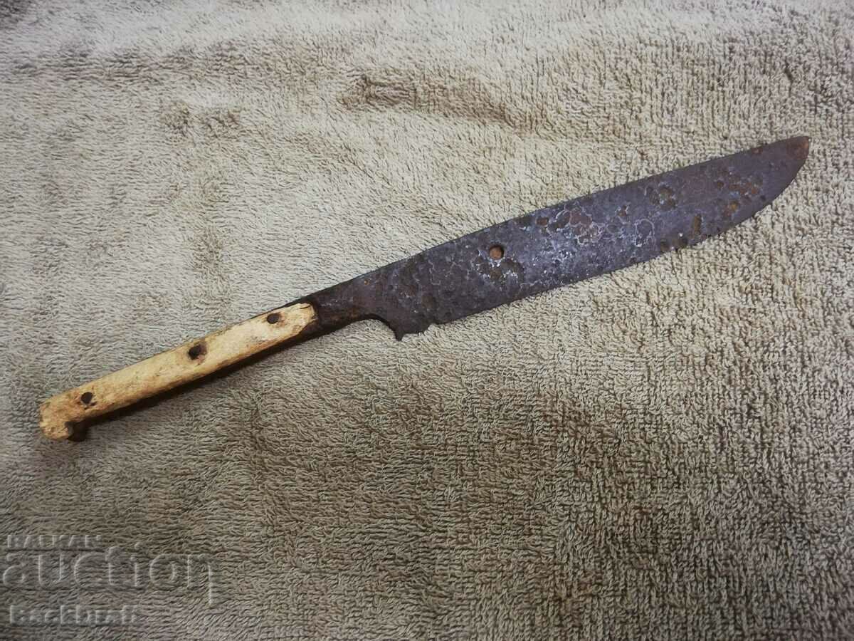 OLD BULGARIAN FORGED SHEPHERD KNIFE, KARAKULAK, BLADE