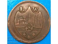 Germany 1 pfennig 1804 Levenstein copper - rare coin