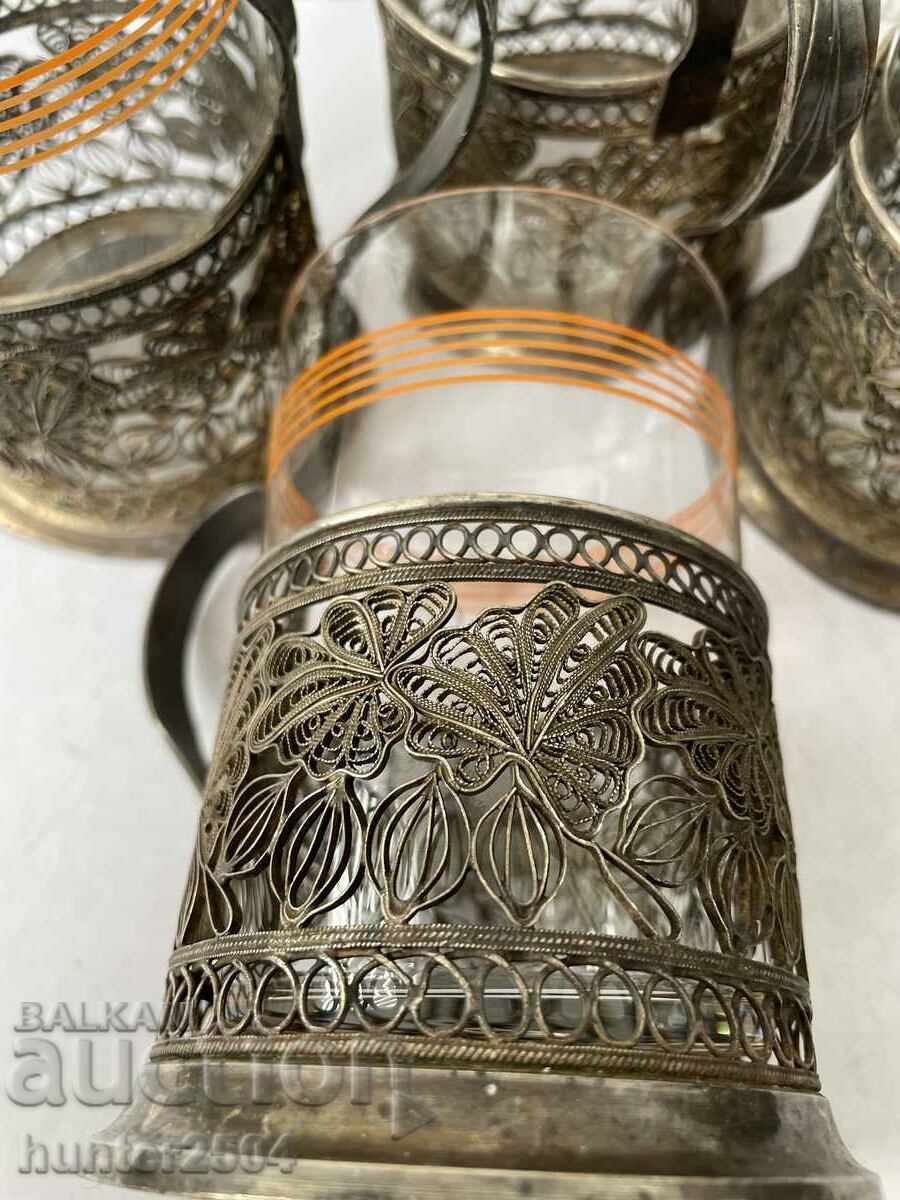 Mounted, 4 pcs. filigree, USSR with price 79.95 BGN | € 40.88