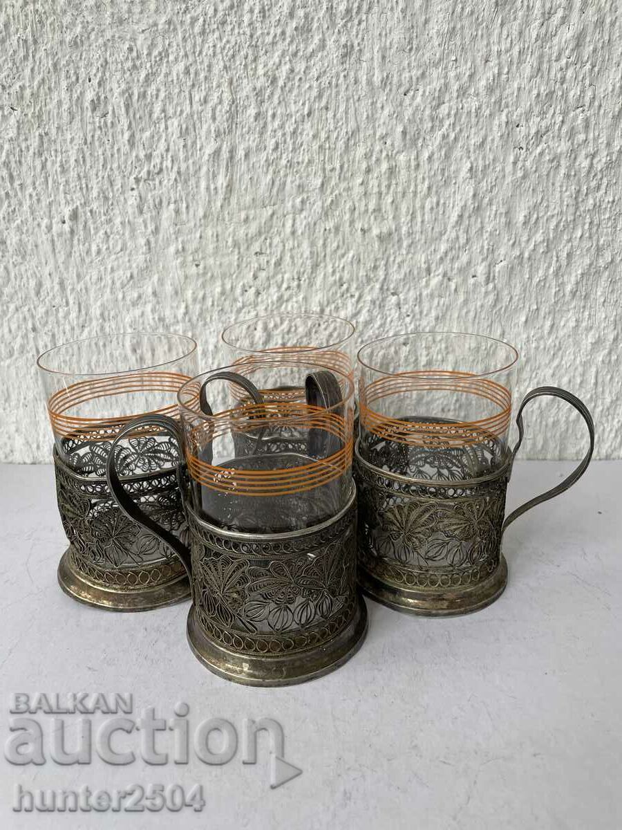 Τοποθετημένο, 4 τμχ φιλιγκράν, ΕΣΣΔ