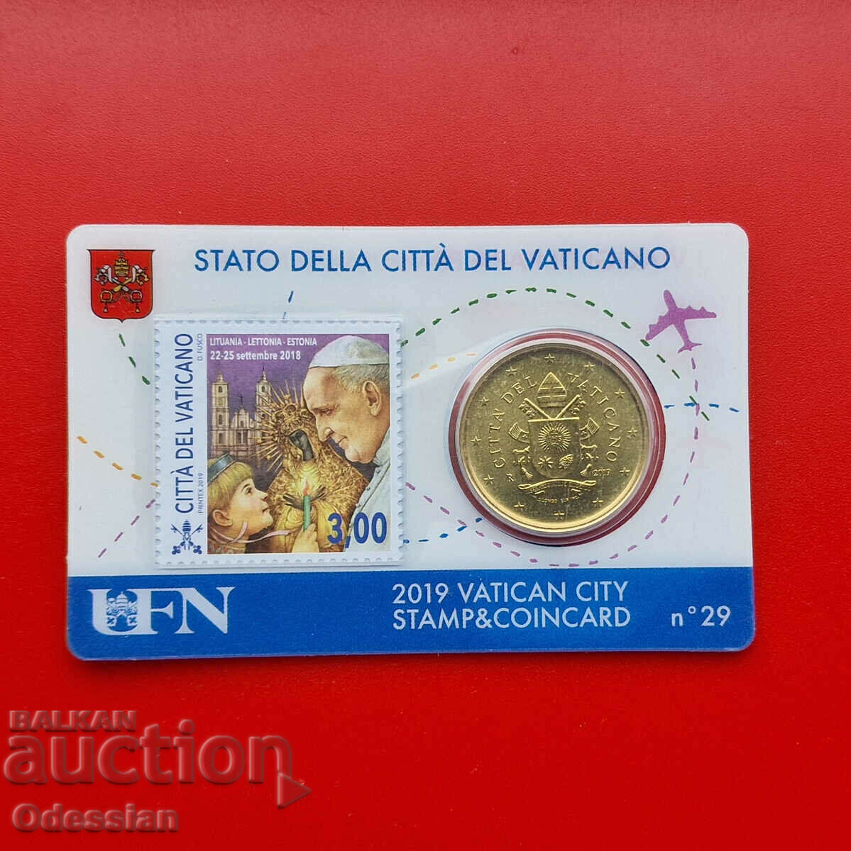 Ватикана • Stamp & Coin card #29 • 2019 • 50 евроценти