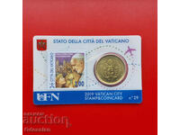 Vatican City • Stamp & Coin card #29 • 2019 • 50 euro cents