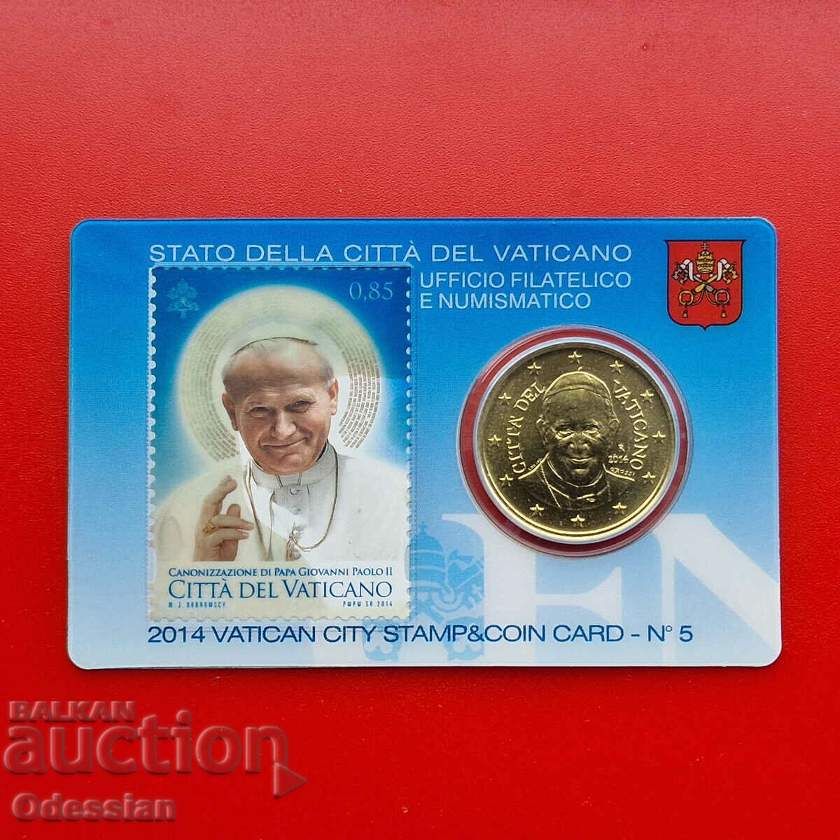 Vatican City • Stamp & Coin card #5 • 2014 • 50 euro cents