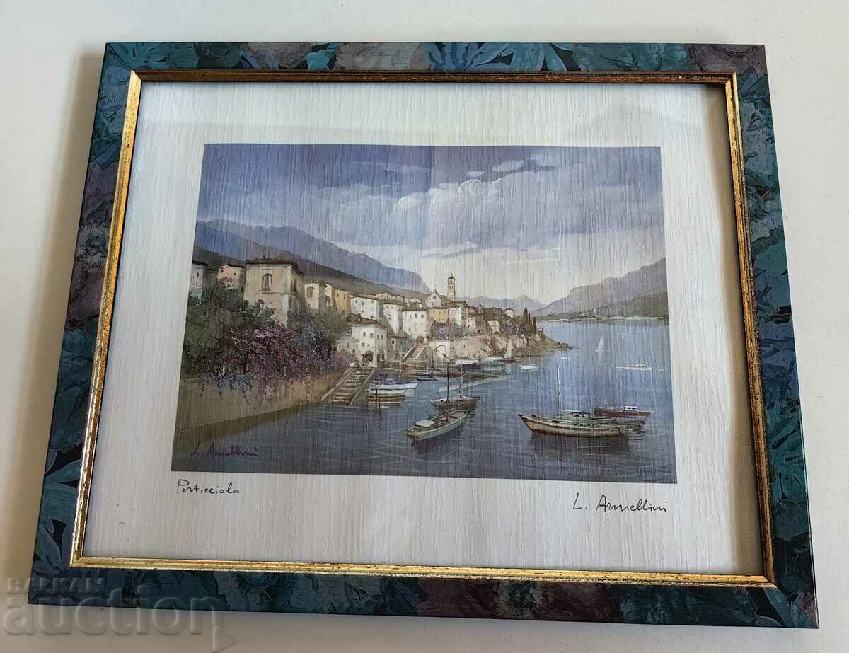 .OLD PAINTING REPRODUCTION MARINISM GLASS FRAME EXCELLENT with price 25.00 BGN | € 12.78 .OLD PAINTING REPRODUCTION MARINISM GLASS FRAME EXCELLENT with price 25.00 BGN | € 12.78