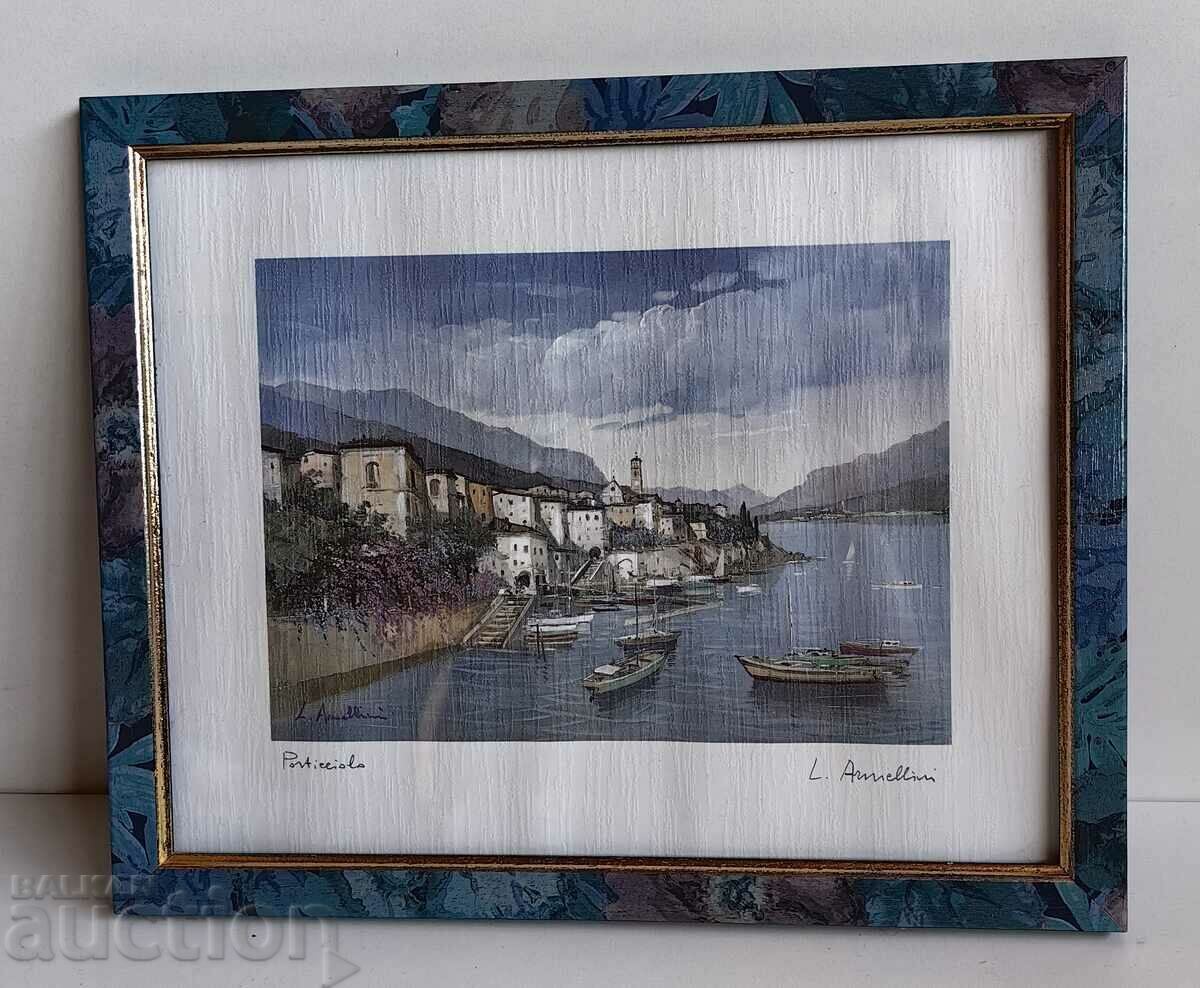 Auction .OLD PAINTING REPRODUCTION MARINISM GLASS FRAME EXCELLENT Auction .OLD PAINTING REPRODUCTION MARINISM GLASS FRAME EXCELLENT