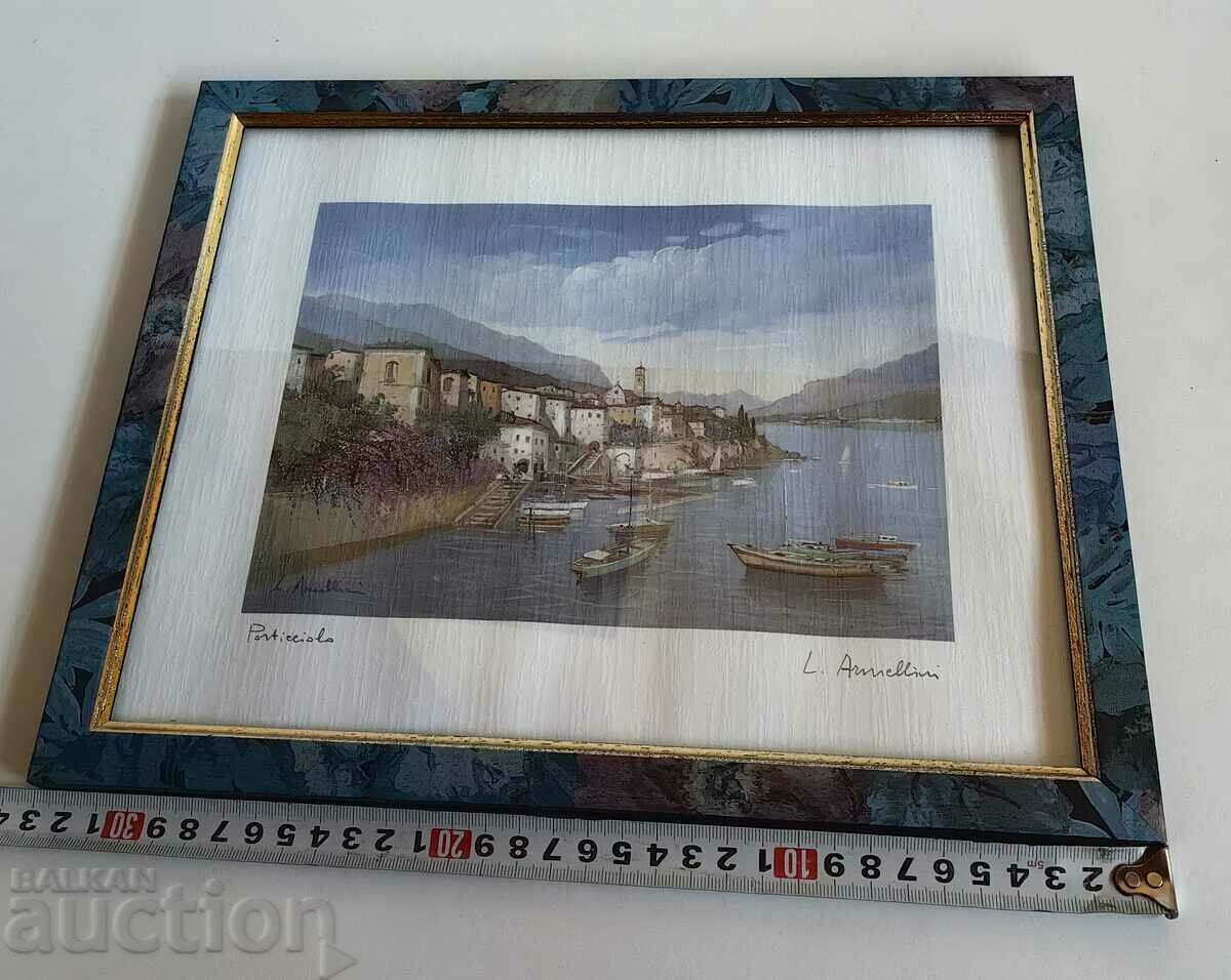 Delivery of .OLD PAINTING REPRODUCTION MARINISM GLASS FRAME EXCELLENT Delivery of .OLD PAINTING REPRODUCTION MARINISM GLASS FRAME EXCELLENT