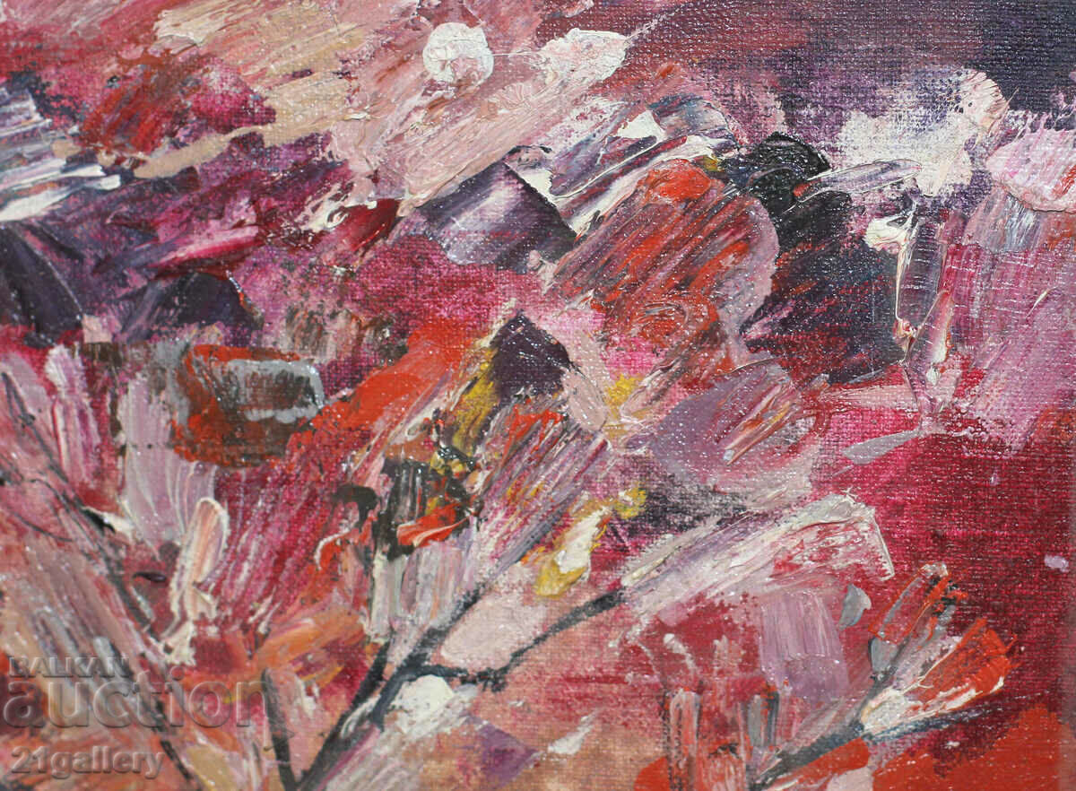 Delivery of Krasimir Doychev (1961-) Oil paints "Anxious sun"