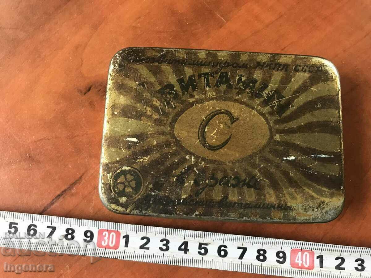 BOX BOX METAL SHEET METAL VINTAGE USSR - VITAMIN C with price 9.00 BGN | € 4.60 BOX BOX METAL SHEET METAL VINTAGE USSR - VITAMIN C with price 9.00 BGN | € 4.60