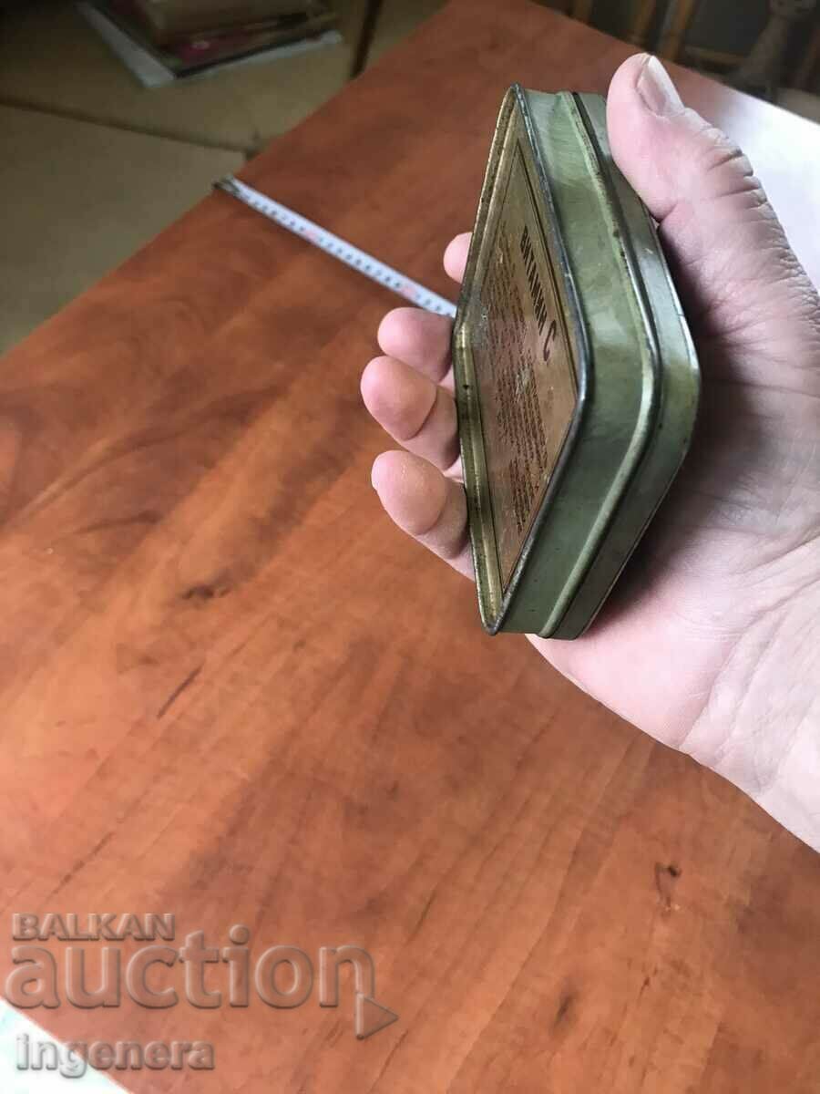 BOX BOX METAL SHEET METAL VINTAGE USSR - VITAMIN C - 6 BOX BOX METAL SHEET METAL VINTAGE USSR - VITAMIN C - 6