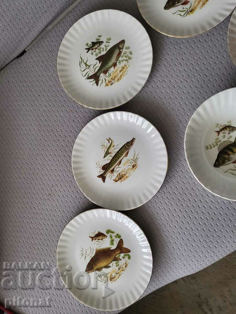Auction Porcelain fish service WUNSIEDEL BAVARIA Auction Porcelain fish service WUNSIEDEL BAVARIA