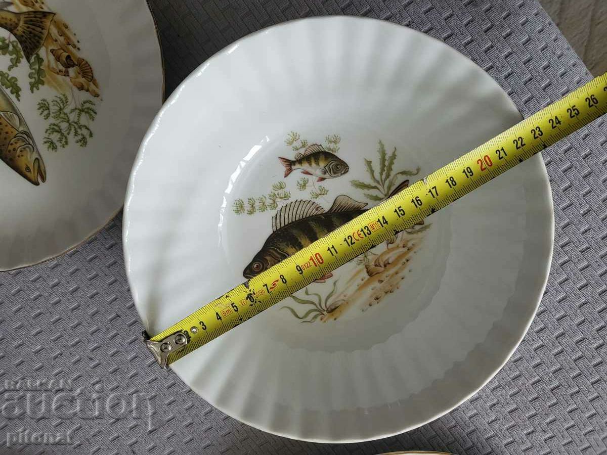 Porcelain fish service WUNSIEDEL BAVARIA - 6 Porcelain fish service WUNSIEDEL BAVARIA - 6