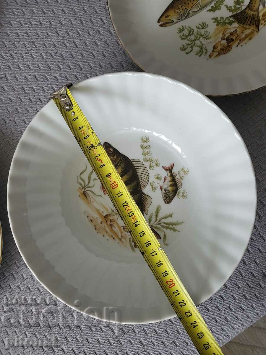 Porcelain fish service WUNSIEDEL BAVARIA - 7 Porcelain fish service WUNSIEDEL BAVARIA - 7