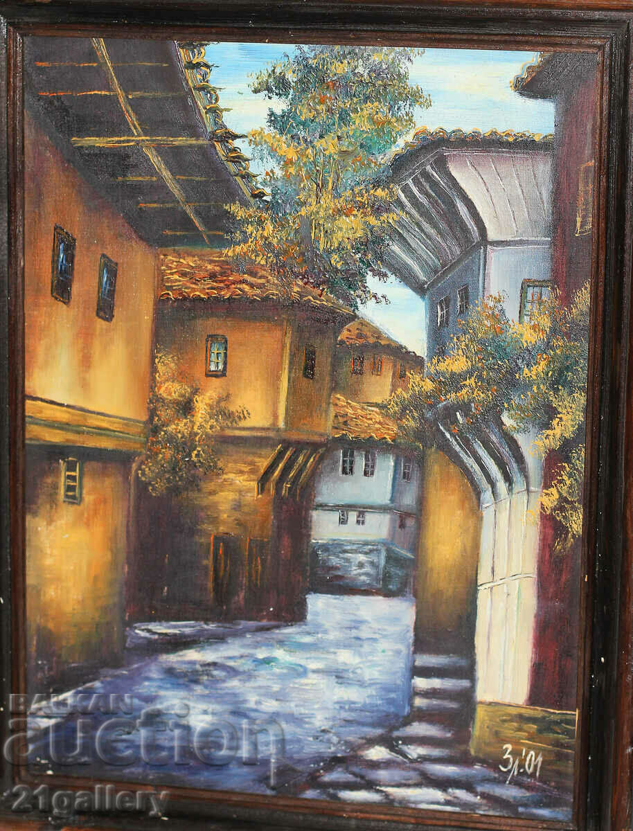 Zlatan Lalov Landscape "Plovdiv, Old Town" 2001 with price 200.00 BGN | € 102.26 Zlatan Lalov Landscape "Plovdiv, Old Town" 2001 with price 200.00 BGN | € 102.26