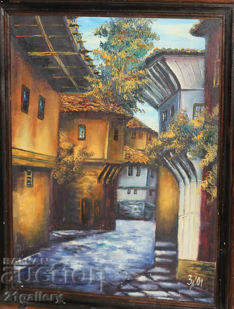 Zlatan Lalov Landscape "Plovdiv, Old Town" 2001