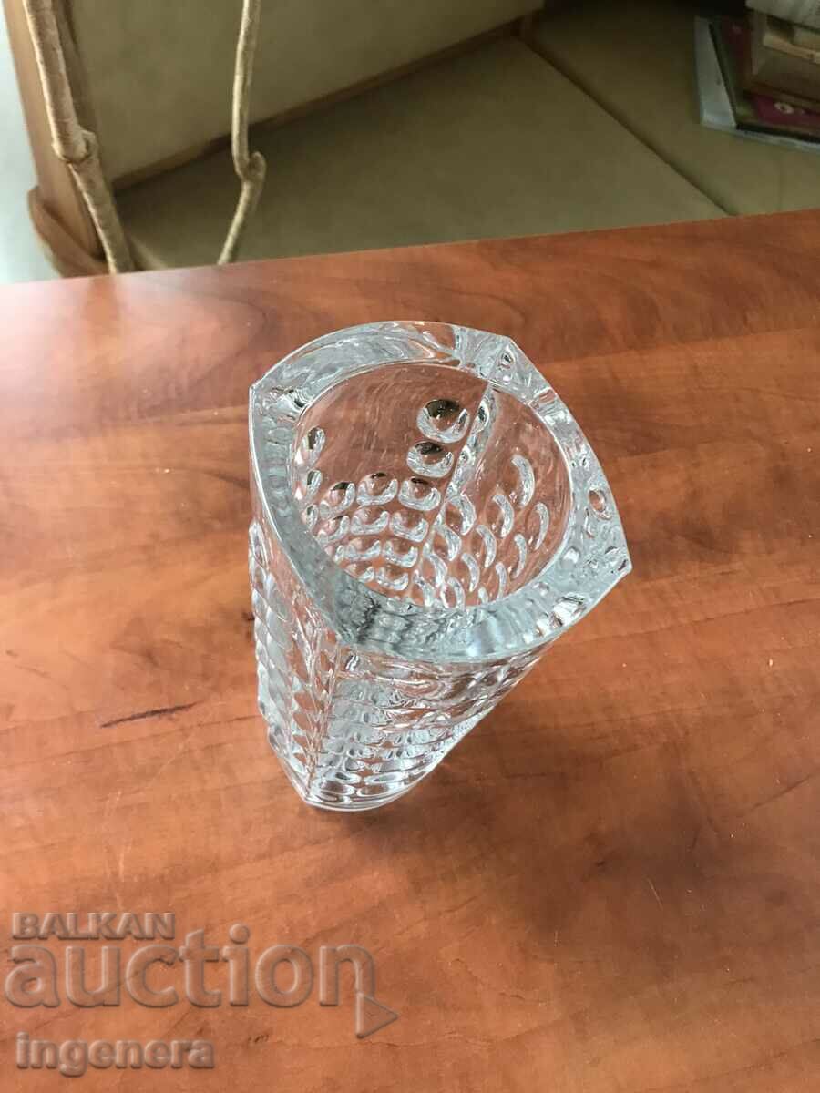 Auction THICK-WALLED RELIEF GLASS VASE FROM SOCA MASSIVE Auction THICK-WALLED RELIEF GLASS VASE FROM SOCA MASSIVE