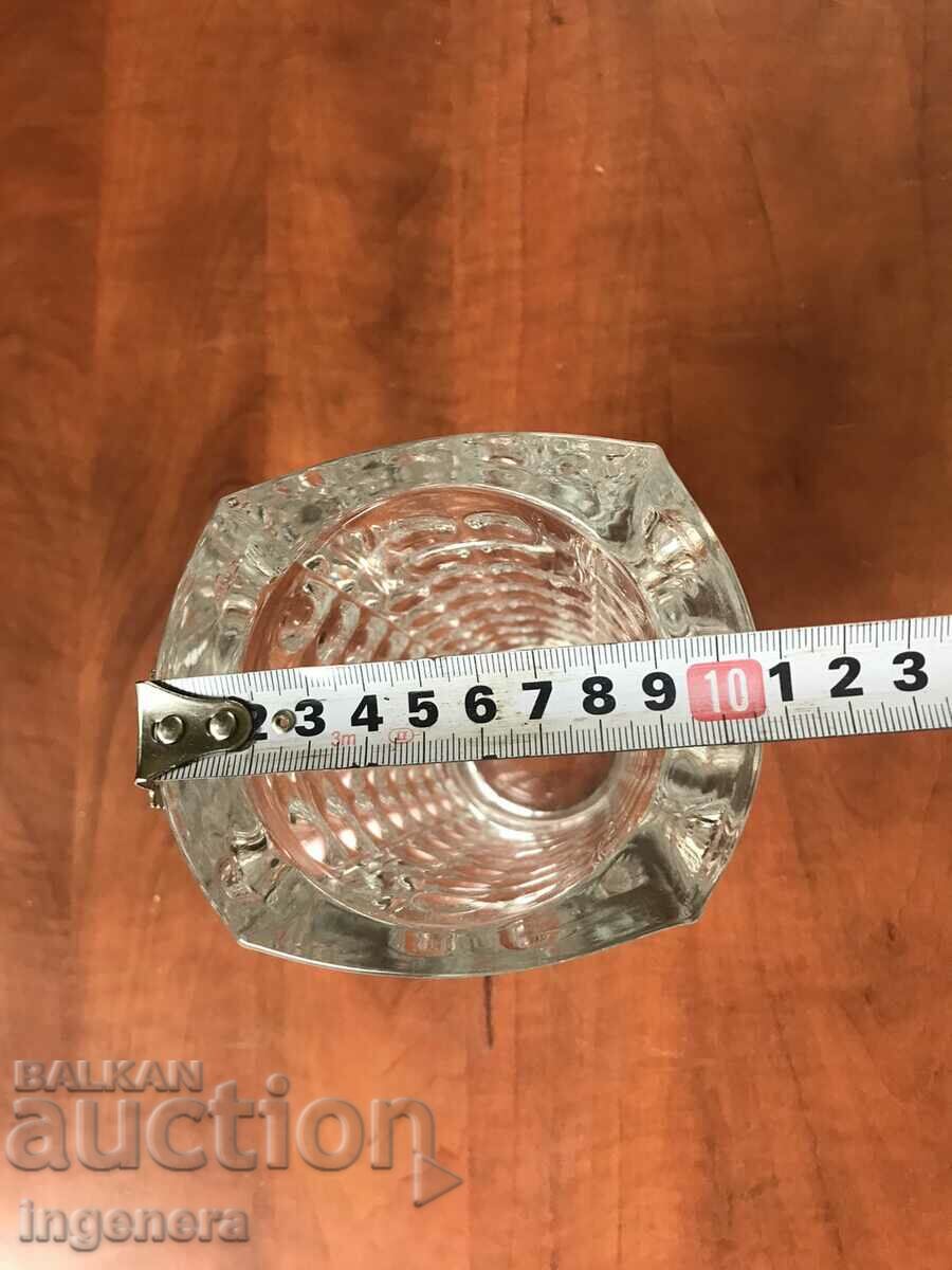 THICK-WALLED RELIEF GLASS VASE FROM SOCA MASSIVE - 7 THICK-WALLED RELIEF GLASS VASE FROM SOCA MASSIVE - 7