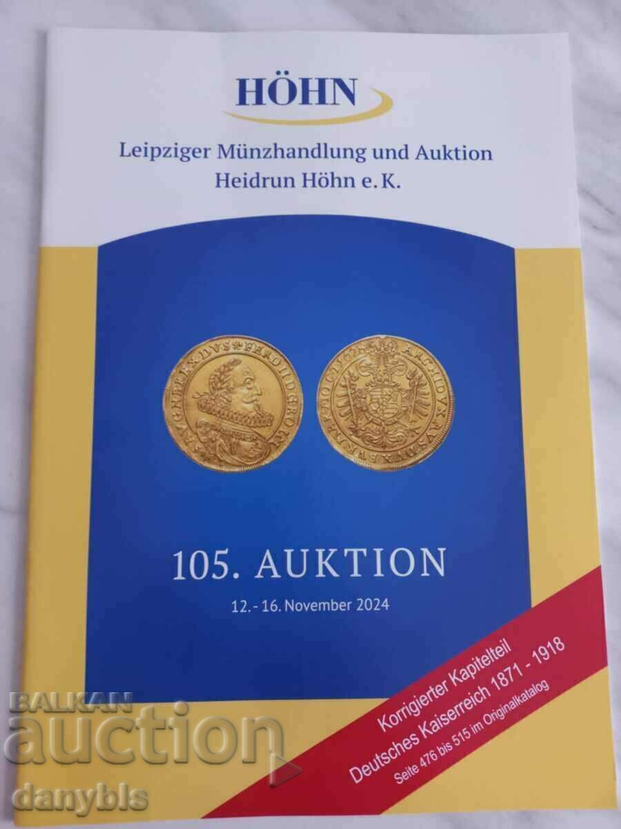 Numismatică-Catalog de licitație pentru monede germane 1800 - 1900