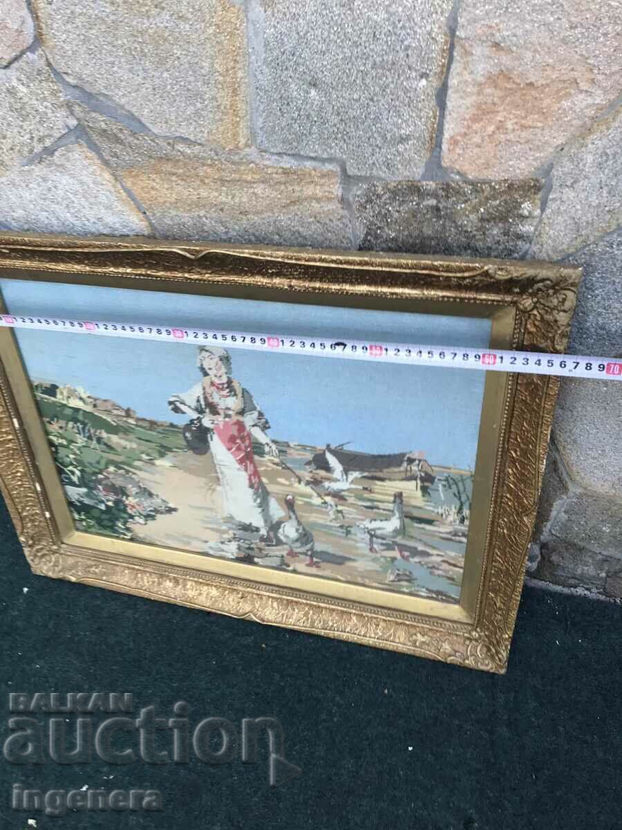 Auction TAPESTRY SEWED SOCA PANEL WOODEN FRAME GLASS-THE PIRATE Auction TAPESTRY SEWED SOCA PANEL WOODEN FRAME GLASS-THE PIRATE