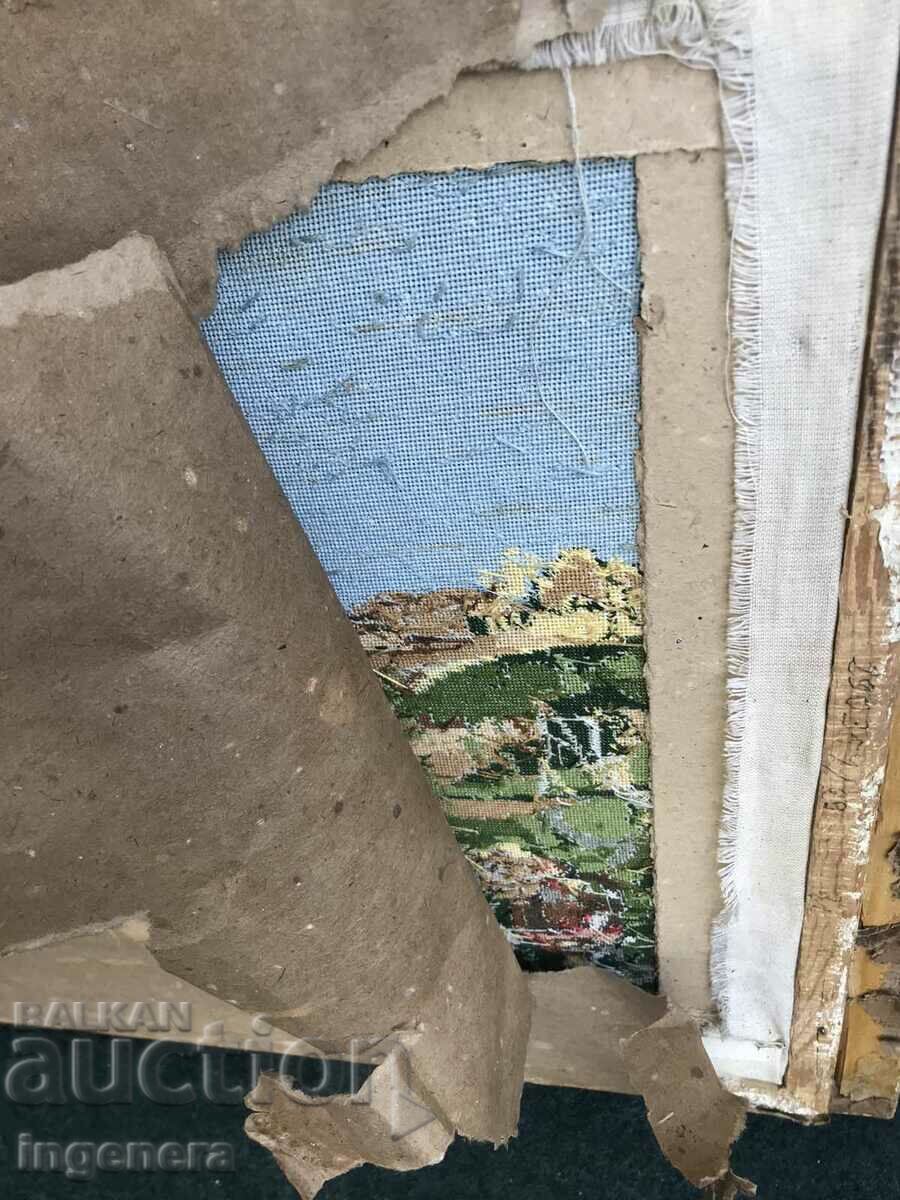 TAPESTRY SEWED SOCA PANEL WOODEN FRAME GLASS-THE PIRATE - 6 TAPESTRY SEWED SOCA PANEL WOODEN FRAME GLASS-THE PIRATE - 6