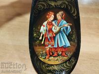 Old wooden wall spoon, painted, USSR