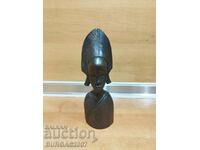 Old wooden figure, African woman